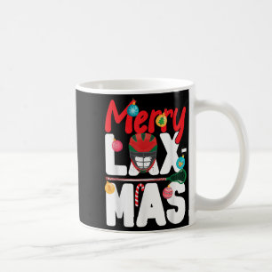 Lacrosse Lax Christmas Merry Lax-mas Coffee Mug