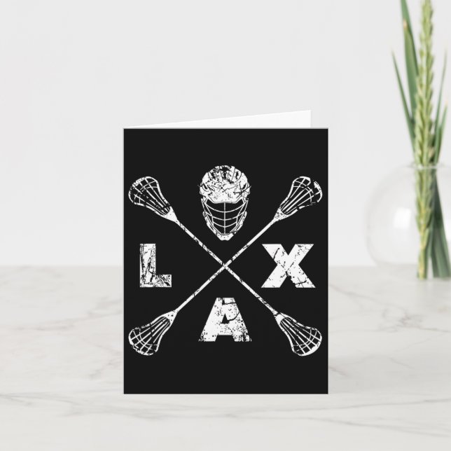 Lacrosse Lax Cross Axis  Card (Front)