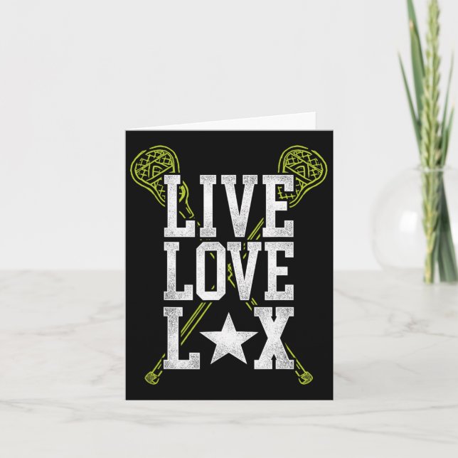 Lacrosse Lax Live Love Lax  Card (Front)