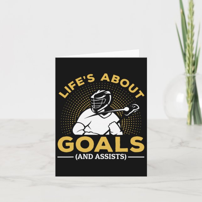 Lacrosse - Life´s About Goals [and Ists]  Card (Front)
