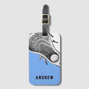 Lacrosse light-blue luggage tag