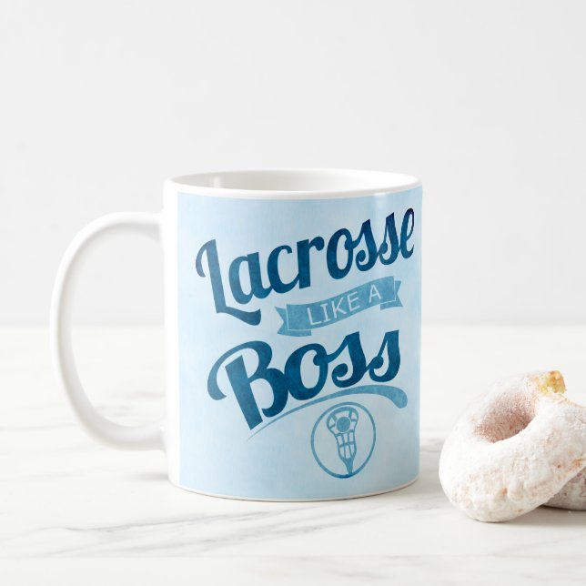 Lacrosse Like A Boss Coffee Mug (With Donut)