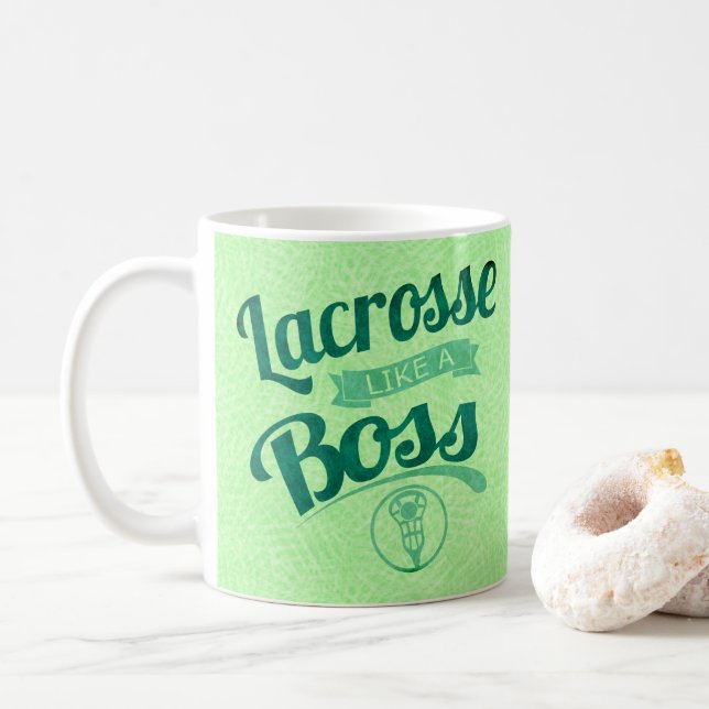 Lacrosse Like A Boss Coffee Mug (With Donut)