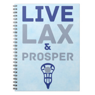 Lacrosse Live LAX and Prosper Spiral Notebook