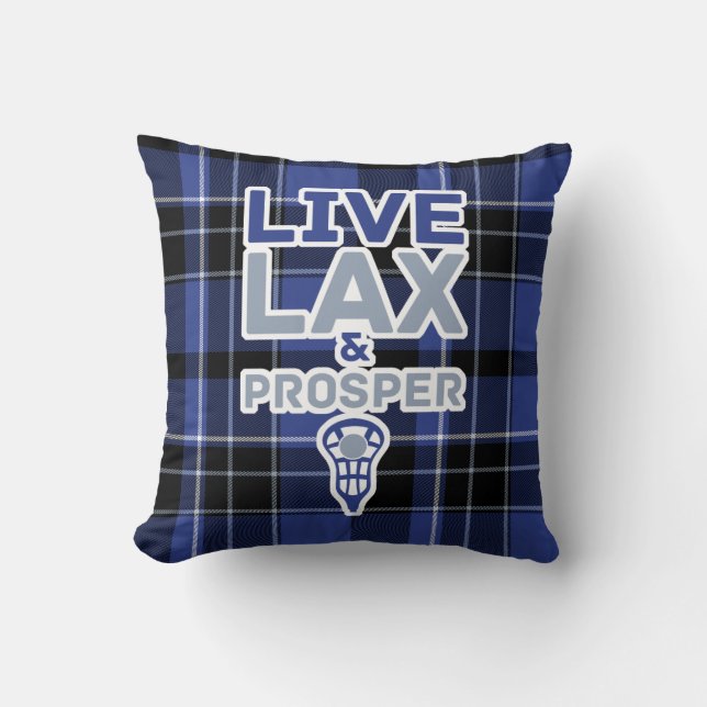 Lacrosse Live LAX and Prosper Throw Pillow (Front)