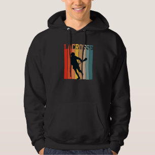 Lacrosse Love Lax Sport Players Teams Coach Retro  Hoodie