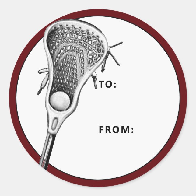 Lacrosse Maroon Gift Tag (Front)