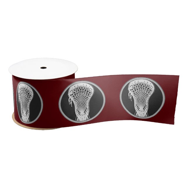 Lacrosse Maroon Satin Ribbon (Spool)