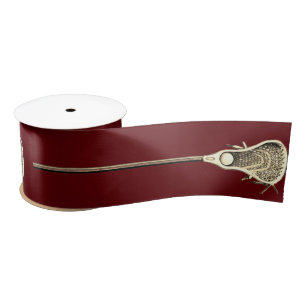 Lacrosse Maroon Satin Ribbon
