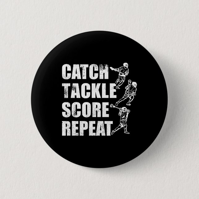 Lacrosse Match Lacrosse Coach  6 Cm Round Badge (Front)