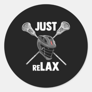 Lacrosse Men Women Lax Lacrose Player Boys Goalie  Classic Round Sticker
