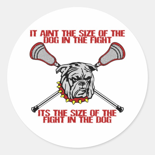 Lacrosse Motivation DogSize Sticker (Front)