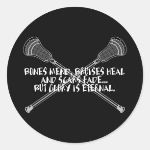 Lacrosse Motivation Glory Cosses white Sticker