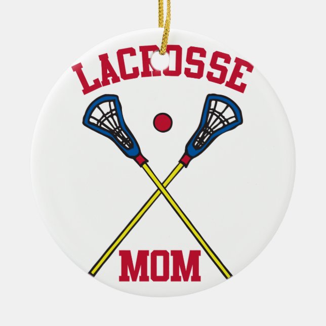 Lacrosse Mum Ceramic Tree Decoration (Front)