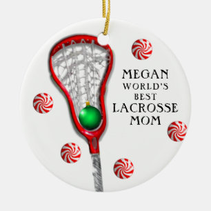 Lacrosse Mum Ceramic Tree Decoration