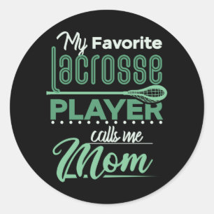 Lacrosse Mum Classic Round Sticker