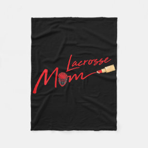 Lacrosse Mum Cool Sport Lax Mama Mummy Momma Wife Fleece Blanket