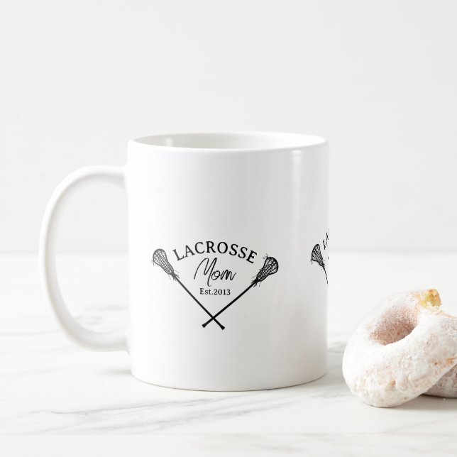Lacrosse Mum Est Coffee Mug (With Donut)
