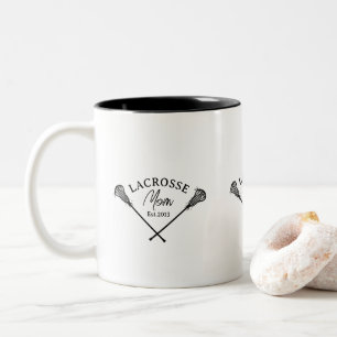 Lacrosse Mum Est Two-Tone Coffee Mug