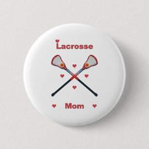 Lacrosse Mum Hearts 6 Cm Round Badge