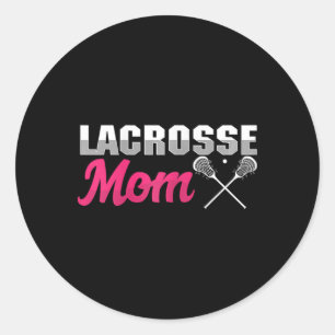 Lacrosse Mum Lax Player Mother Ball Sport Game Sti Classic Round Sticker