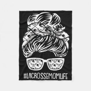 Lacrosse Mum Life Mothers Day Lax Sport Mama Mummy Fleece Blanket