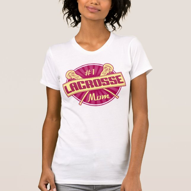 Lacrosse Mum Name and Number Back Print Tee (Front)