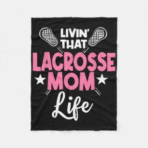 Lacrosse Mum Player Team Sport Mummy Mother's Day Fleece Blanket
