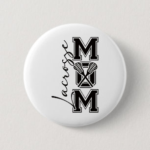 Lacrosse Mum Shirt Cute Lacrosse Player Design For 6 Cm Round Badge