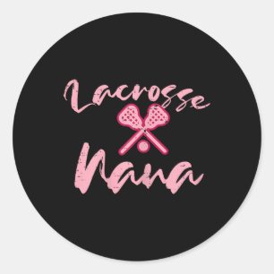 Lacrosse Nana Cute Mum Grandmother Sports Grandma Classic Round Sticker