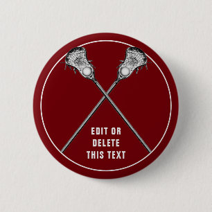Lacrosse Novelty Gifts 6 Cm Round Badge