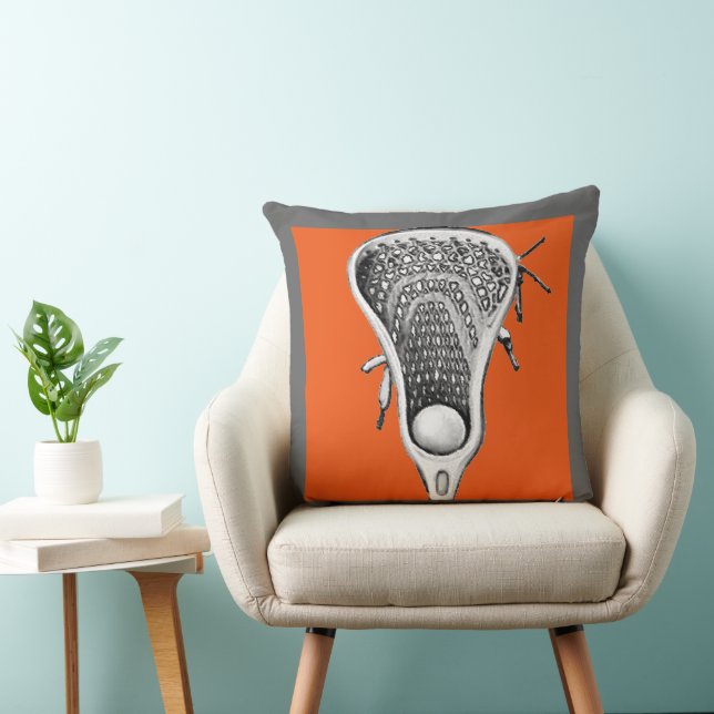 Lacrosse Orange Decor Cushion (Chair)