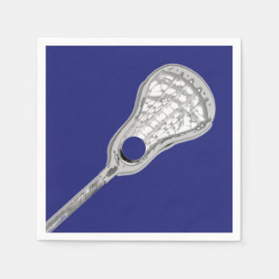 Lacrosse Party Blue Napkin