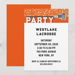 Lacrosse Party Invitation