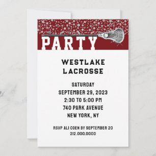 Lacrosse Party Invitation