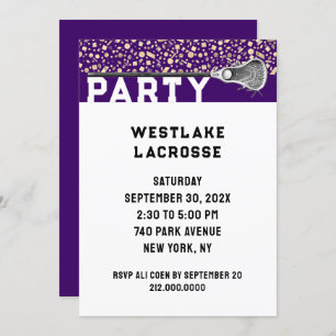 Lacrosse Party Invitation
