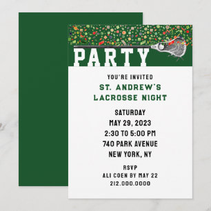 Lacrosse Party Invitation