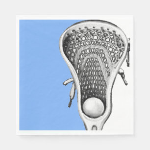 Lacrosse Party Light Blue Napkin