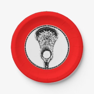 lacrosse party paper plate