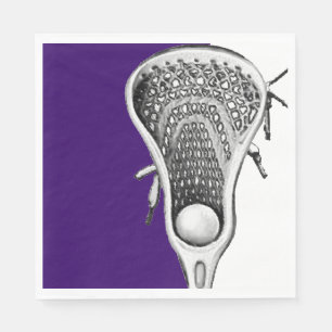 Lacrosse Party Purple Napkin