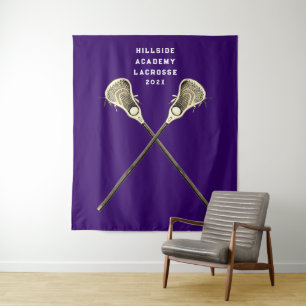 Lacrosse Party Senior Night Tapestry