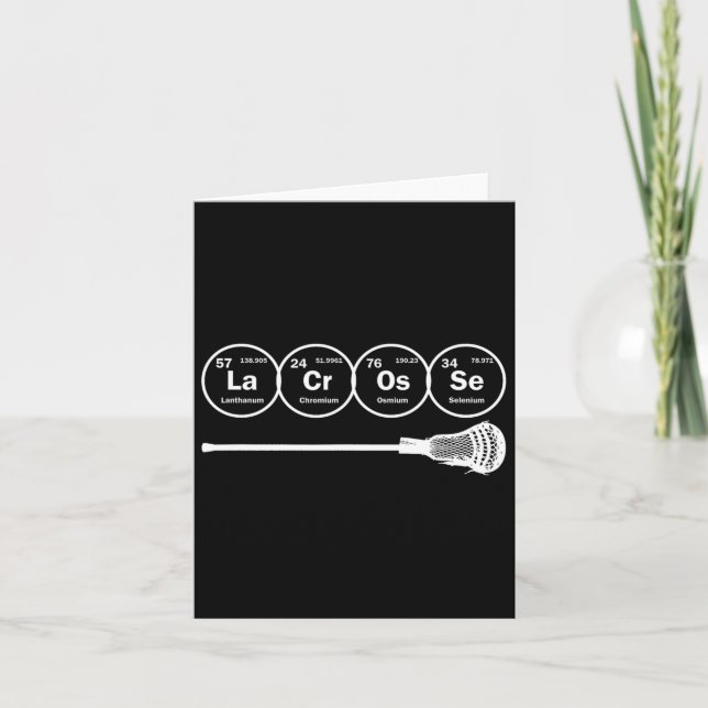 Lacrosse Periodic Table Of Elements Chemistry  Card (Front)