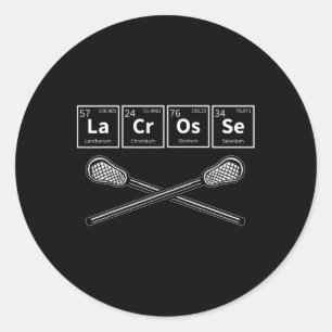 Lacrosse - Periodic Table Of Elements Chemistry Classic Round Sticker