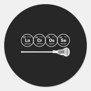 Lacrosse Periodic Table Of Elements Chemistry Classic Round Sticker