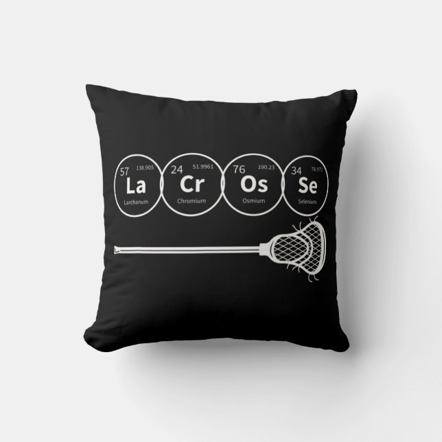 Lacrosse Periodic Table of Elements Chemistry Gift Cushion (Front)