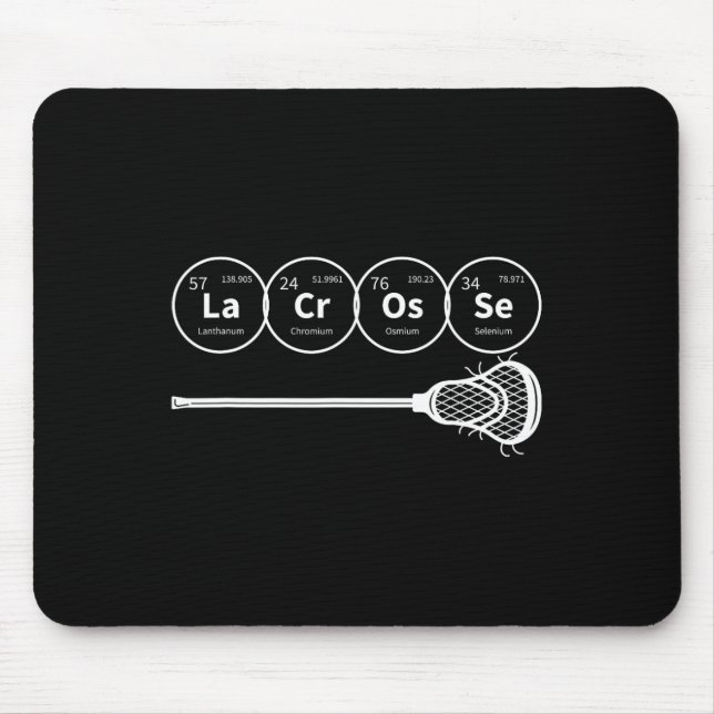 Lacrosse Periodic Table Of Elements Chemistry Gift Mouse Pad (Front)