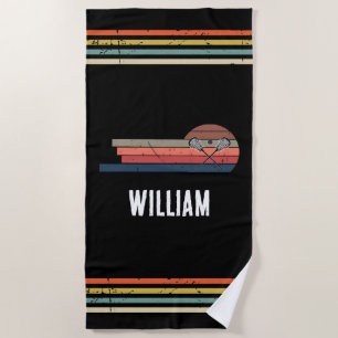 Lacrosse Personalised Beach Towel