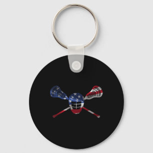 Lacrosse Player And Coach Relax Bro Lax Lover Key Ring