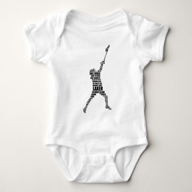 Lacrosse Player Baby Bodysuit (Front)