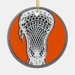 Lacrosse Player Ceramic Tree Decoration